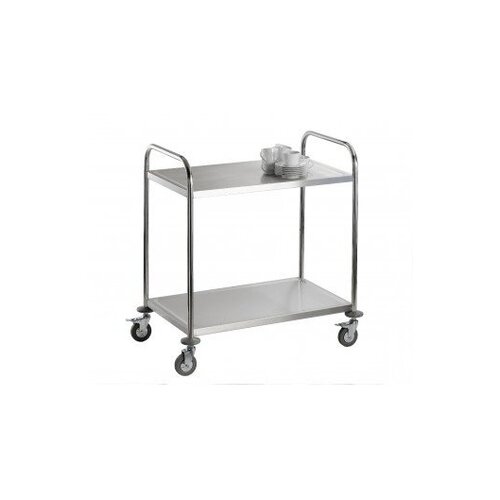 Saro Chariot de Service INOX | 2 Niveaux | 50KG