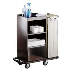 Saro Chariot Room Services Acier + Sac à Linge | 920x450x1120(h)mm Saro Chariot Room Services Acier + Sac à Linge | 920x450x1120(h)mm