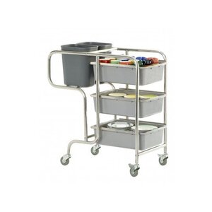 Saro Chariot de Débarrassage | Livré avec 5 Bacs | 1060x580x1000(h)mm