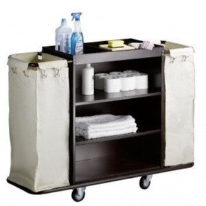 Saro Chariot Room Services Acier + Sacs à Linge | 1420x450x1120(h)mm Saro Chariot Room Services Acier + Sacs à Linge | 1420x450x1120(h)mm