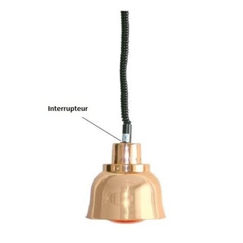 Saro Lampe Chauffante Cuivre | 250W | Ø225mm | avec Interrupteur!