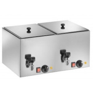 Saro Chauffe-Saucisses Double | 2kW | avec Vidange | 560x350x290(h)mm