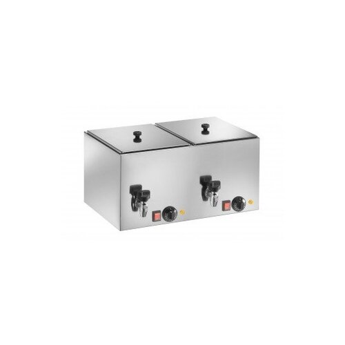 Saro Chauffe-Saucisses Double | 2kW | avec Vidange | 560x350x290(h)mm