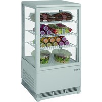 Mini-Vitrine Réfrigérée Blanche | 70 Litres | Ventilé | 430x380x880(h)mm