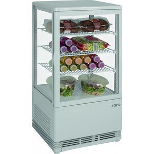 Saro Mini-Vitrine Réfrigérée Blanche | 70 Litres | Ventilé | 430x380x880(h)mm