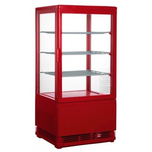 Saro Mini-Vitrine Réfrigérée Rouge | 70 Litres | Ventilé | 430x380x880(h)mm