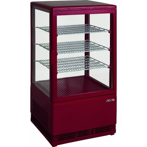 Saro Mini-Vitrine Réfrigérée Rouge | 70 Litres | Ventilé | 430x380x880(h)mm Saro Mini-Vitrine Réfrigérée Rouge | 70 Litres | Ventilé | 430x380x880(h)mm