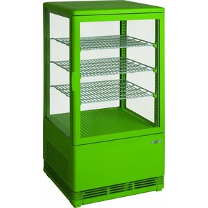 Saro Mini-Vitrine Réfrigérée Verte | 70 Litres | Ventilé | 430x380x880(h)mm