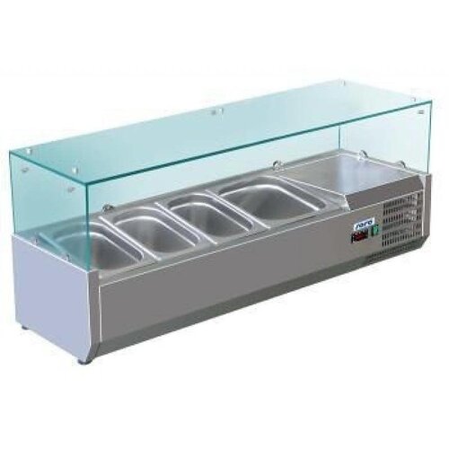 Saro Présentoir Saladette INOX | 5x 1/4GN | 1200x335x435(h)mm Saro Présentoir Saladette INOX | 5x 1/4GN | 1200x335x435(h)mm