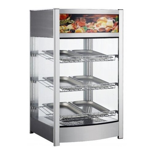 Saro Vitrine Chaude INOX | 97 Litres | Porte Battante | 460x448x785(h)mm