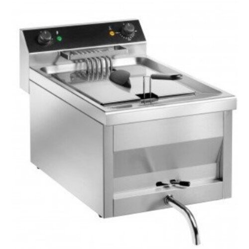 Saro Friteuse 9 Litres | avec Vidange | 6kW/400V | 300x540x310(h)mm