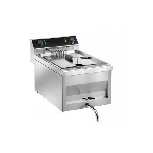 Saro Friteuse 12 Litres | avec Vidange | 9kW/400V | 400x700x320(h)mm
