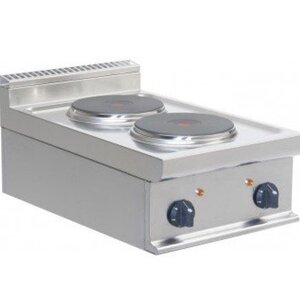 Saro Plan de Cuisson Électrique | 2 Plaques | 2x 2,6kW | 400x700x275(h)mm