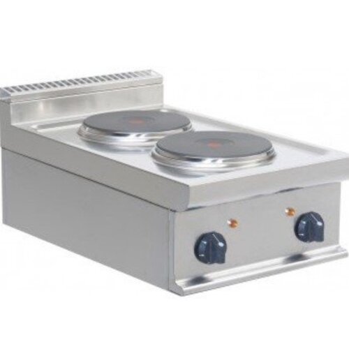 Saro Plan de Cuisson Électrique | 2 Plaques | 2x 2,6kW | 400x700x275(h)mm Saro Plan de Cuisson Électrique | 2 Plaques | 2x 2,6kW | 400x700x275(h)mm