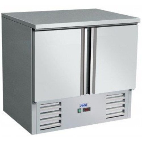 Saro Comptoir Réfrigéré Inox | 2 Portes | Froid Ventilé | 900x700x850/880(h)mm