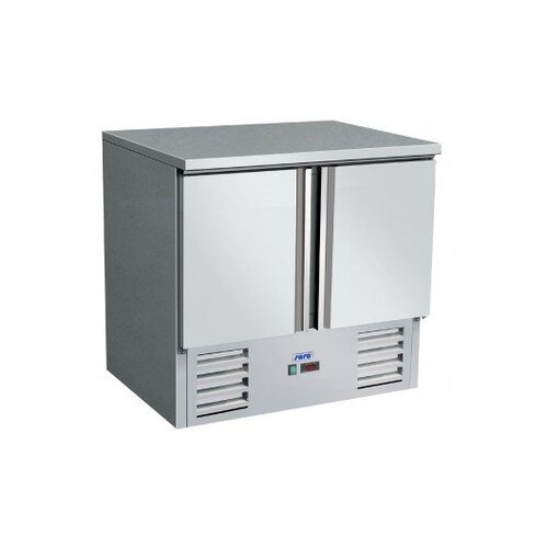 Saro Comptoir Réfrigéré Inox | 2 Portes | Froid Ventilé | 900x700x850/880(h)mm