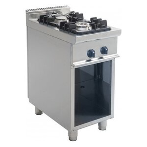 Saro Cuisinière Gaz sur Meuble Ouverte | 2 Feux | 4,5kW + 7,5kW | 400x700x850(h)mm