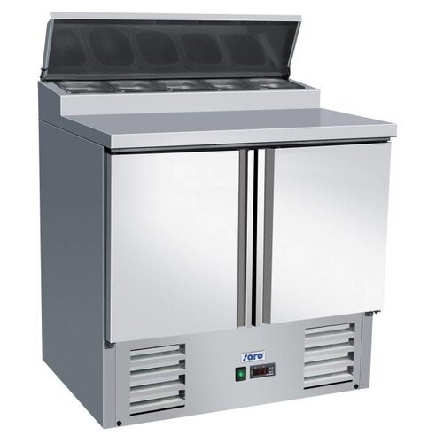 Saro Saladette INOX | 2 Portes avec Présentoir 5x 1/6GN | 900x700x980(h)mm