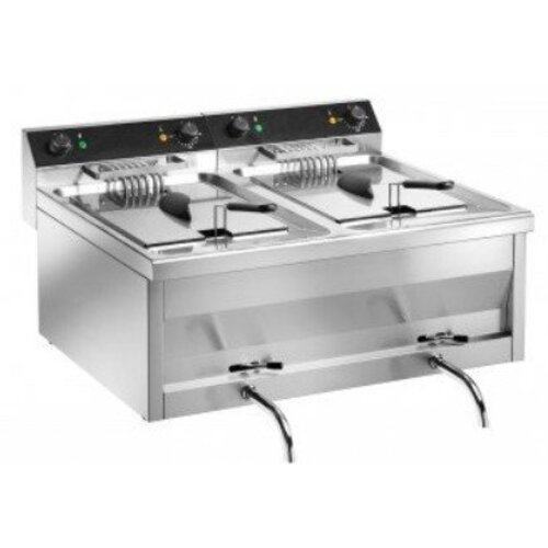 Saro Friteuse Double 2x 9 Litres | 2x6kW/400V | 600x540x310(h)mm