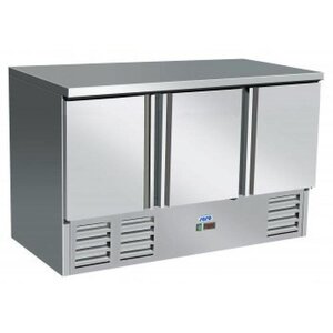 Saro Comptoir Réfrigéré Inox | 3 Portes | Froid Ventilé | PROMOTION XXL