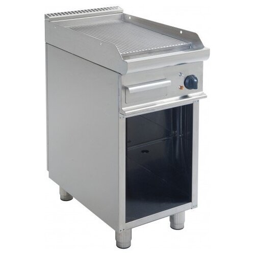 Saro Plancha Électrique sur Meuble | Rainurée | 5,4kW/400V | 400x700x850(h)mm
