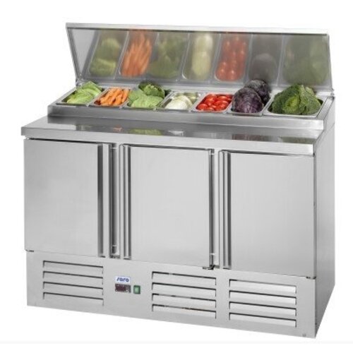 Saro Saladette INOX | 3 Portes | 1370x700x980(h)mm