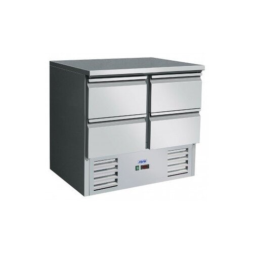 Saro Comptoir Réfrigéré Inox | 2x 2 Tiroirs | 900x700x850/880(h)mm