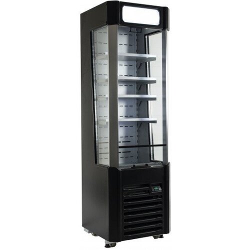 Saro Meuble Réfrigérée Noir LONG | 132 Litres | Libre Service | +2/+10 °C | 500x520x1700(h)mm