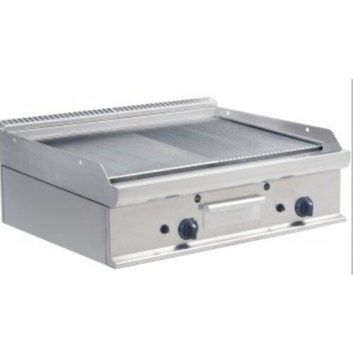 Saro Plaque à Snacker Gaz | 1/2 Lisse 1/2 Rainurée | 12kW | 800x700x270(h)mm Saro Plaque à Snacker Gaz | 1/2 Lisse 1/2 Rainurée | 12kW | 800x700x270(h)mm