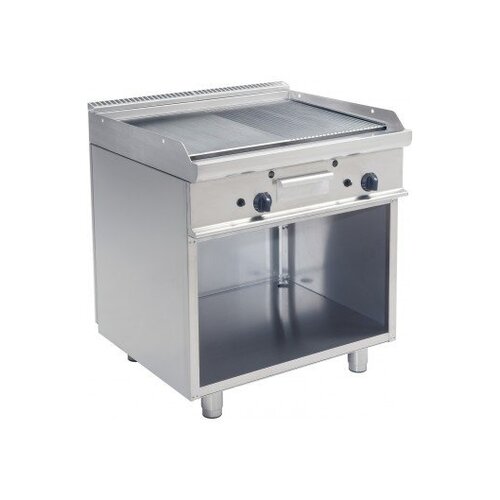 Saro Plaque à Snacker Gaz sur Meuble | 1/2 Lisse 1/2 Rainurée | 12kW | 800x700x850(h)mm Saro Plaque à Snacker Gaz sur Meuble | 1/2 Lisse 1/2 Rainurée | 12kW | 800x700x850(h)mm