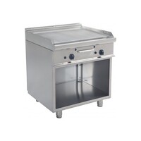 Plaque à Snacker Gaz sur Meuble | Rainurée | 12kW | 800x700x850(h)mm