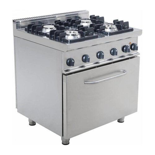 Saro Cuisinière Gaz sur Four Électrique | 4 Feux | 2x 4,5kW + 7,5kW | 800x700x850(h)mm