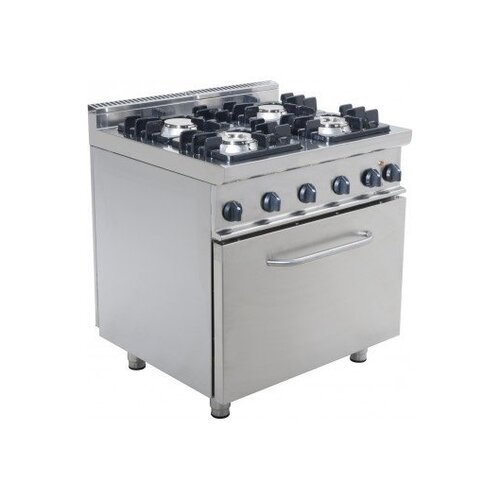 Saro Cuisinière Gaz sur Four Électrique | 4 Feux | 2x 4,5kW + 7,5kW | 800x700x850(h)mm