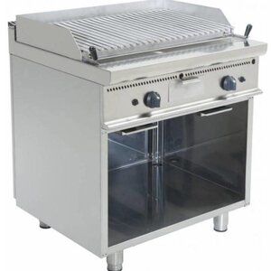 Saro Grill Pierre de Lave Gaz sur Meuble | 16kW | 800x700x850(h)mm