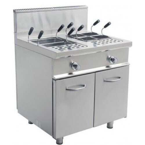 Saro Cuiseur de Pâtes Gaz sur Meuble | 2x 28 Litres | 22kW | 800x700x850(h)mm Saro Cuiseur de Pâtes Gaz sur Meuble | 2x 28 Litres | 22kW | 800x700x850(h)mm