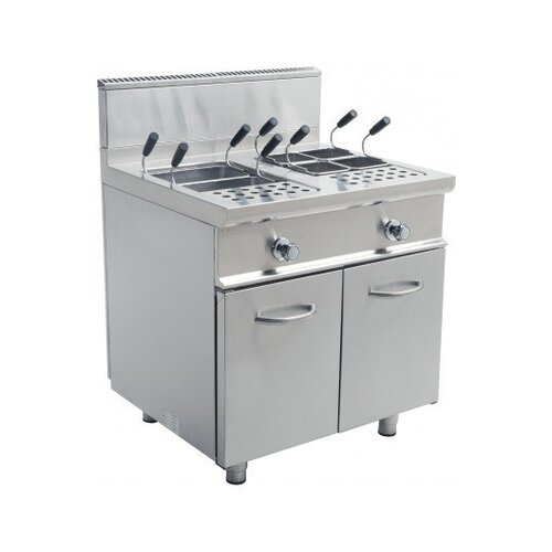 Saro Cuiseur de Pâtes Gaz sur Meuble | 2x 28 Litres | 22kW | 800x700x850(h)mm