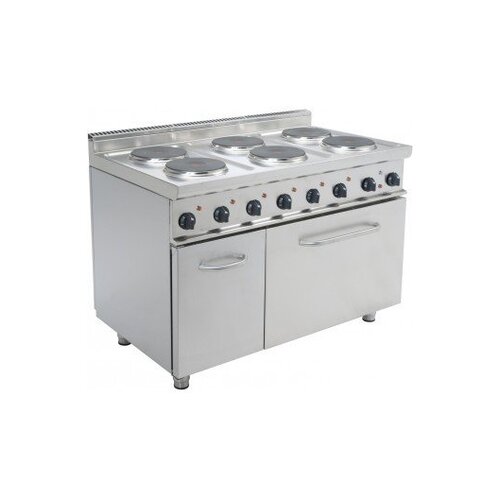Saro Plan de Cuisson Électrique sur Four Électrique | 6 Plaques | 400V | 1200x700x850(h)mm