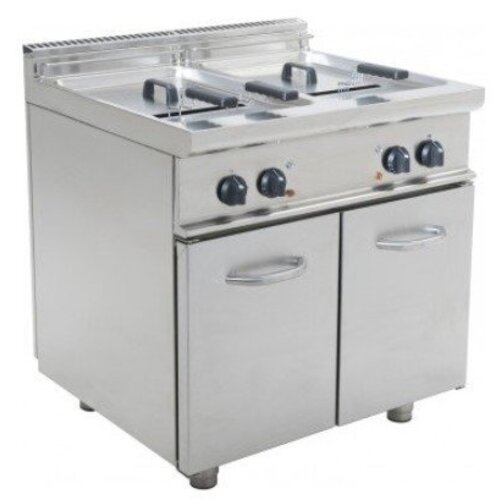 Saro Friteuse Électrique sur Meuble | 2x 17 Litres | 33kW/400V | 800x700x850(h)mm