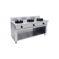 Wok Gaz sur Meuble | 3 Feux | 3x 14kW