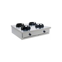 Wok Gaz à Poser | 4 Feux Face à Face | 4x 14kW