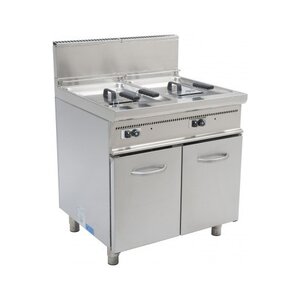 Saro Friteuse Gaz sur Meuble | 2x 17 Litres | 33kW | 800x700x850(h)mm