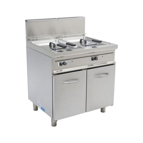 Saro Friteuse Gaz sur Meuble | 2x 17 Litres | 33kW | 800x700x850(h)mm