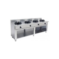 Wok Gaz sur Meuble | 4 Feux | 4x 14kW