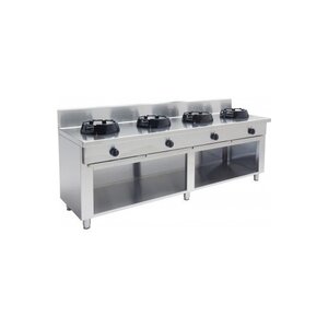 Saro Wok Gaz sur Meuble | 4 Feux | 4x 14kW