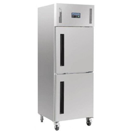 Polar Congélateur 2 Portillons INOX | 600 Litres | Gastronorme 2/1 | 800x680x2010(h)mm