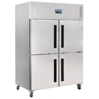 Armoire Réfrigérée Inox | 2 Portillons GN2/1 | 800x1340x2010(h)mm