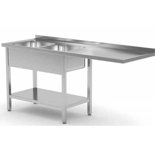 CHRselect Table de Prélavage INOX pour Lave-Vaisselle Chargement Frontale ou à Capot | FAIT SUR MESURE