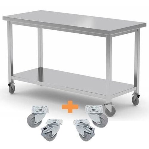 CHRselect Table de Travail INOX / Comptoir sur Roues | FAIT SUR MESURE