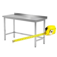 Table de Travail INOX sans Étagère Basse | FAIT SUR MESURE