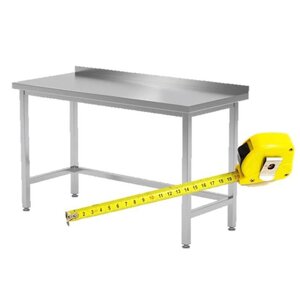 CHRselect Table de Travail INOX sans Étagère Basse | FAIT SUR MESURE